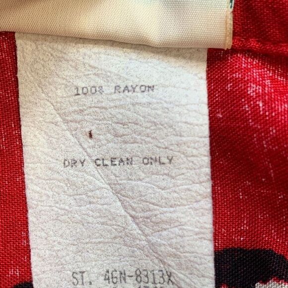 Vintage Plus Preferred Blazer Jacket Red Black Tropical Floral Print Oversized - Picture 8 of 9